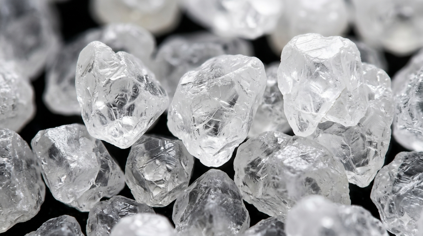 Silica Sand — clear high-purity quartz crystals from Egypt's Western Desert